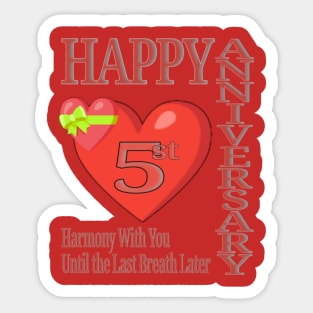 Happy Annyversary 5st Sticker